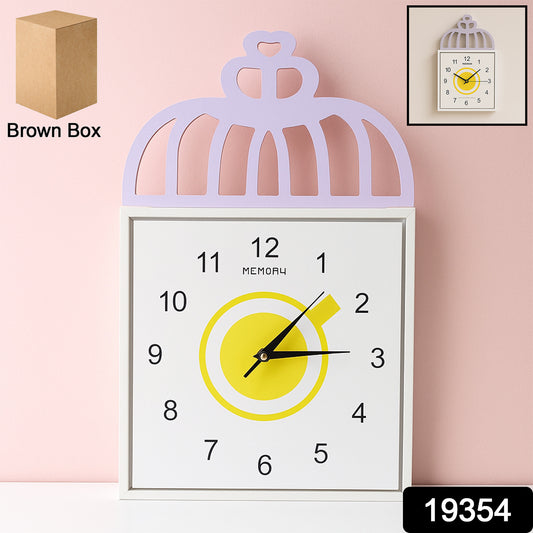 Decorative square wall clock by Wukusy, battery-operated home improvement accessory, showing a modern design for wall decor.