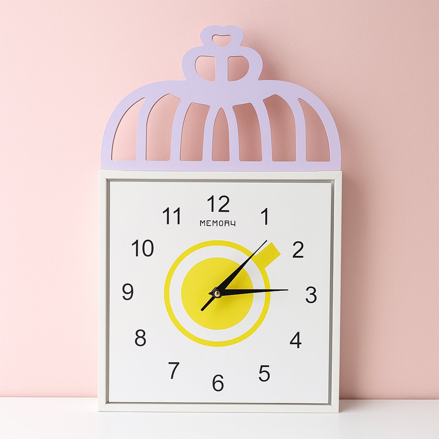 Decorative Wukusy square wall clock with battery operation, suitable for home improvement and wall decor.
