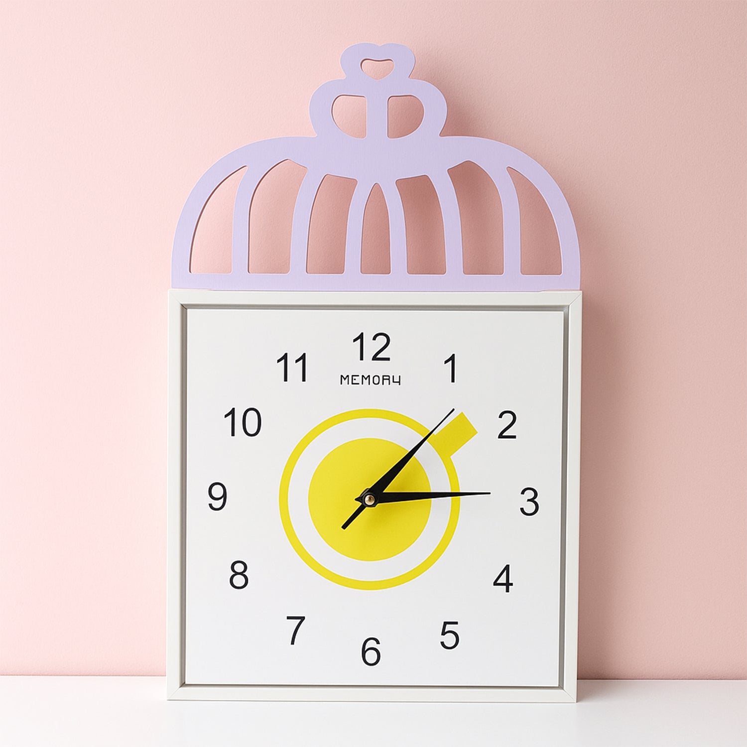 Decorative Wukusy square wall clock with battery operation, suitable for home improvement and wall decor.