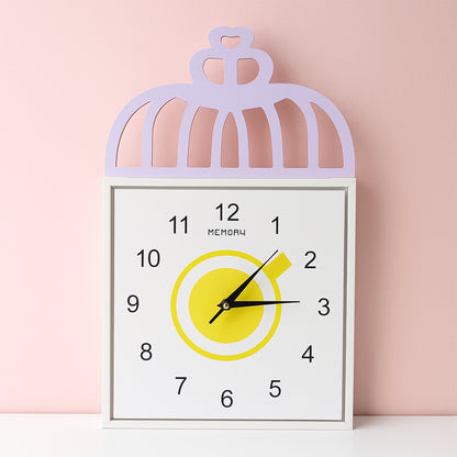 Decorative Wukusy square wall clock with battery operation, suitable for home improvement and wall decor.