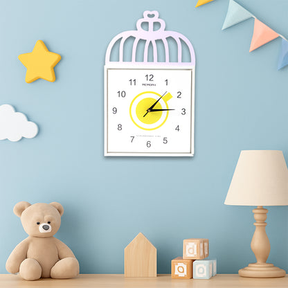 Wukusy decorative square wall clock with battery operation, suitable for home improvement and wall decor.