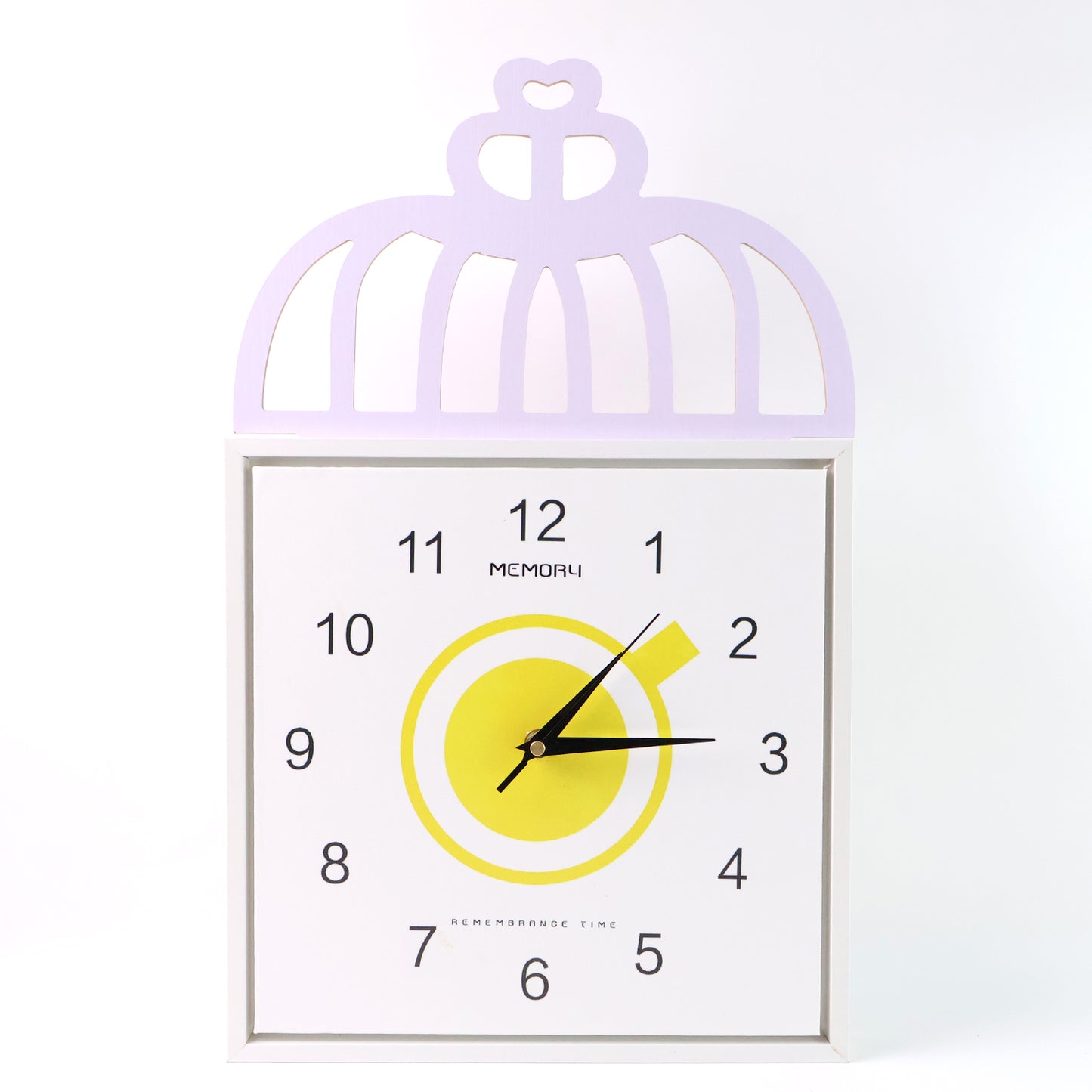 Decorative square Wukusy wall clock with battery operation, suitable for home improvement and wall decor.