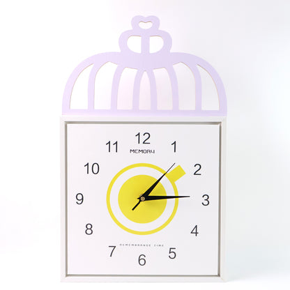 Decorative square Wukusy wall clock with battery operation, suitable for home improvement and wall decor.
