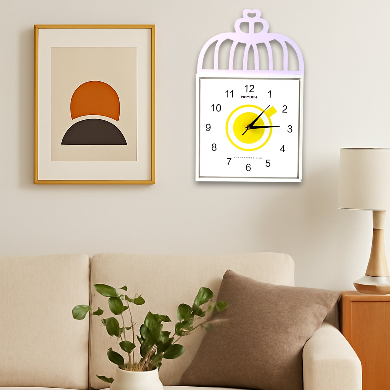 Decorative square wall clock by Wukusy, battery-operated home improvement clock with a modern design for wall decor.