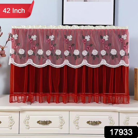 Wukusy 42-inch indoor TV dustproof cover with colorful cloth protector to shield screen from dust and scratches.