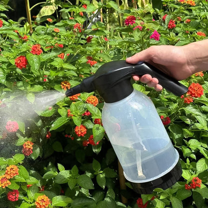 Wukusy electric garden sprayer bottle, 2-liter capacity, used for gardening and home improvement tasks.
