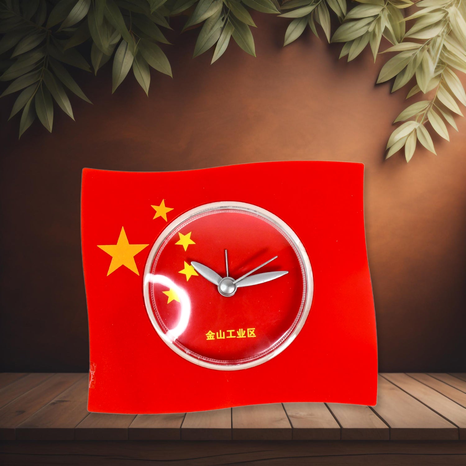 Wukusy elegant desk clock with alarm system, stylish and functional timepiece for workspace, featuring clear dial and modern design.