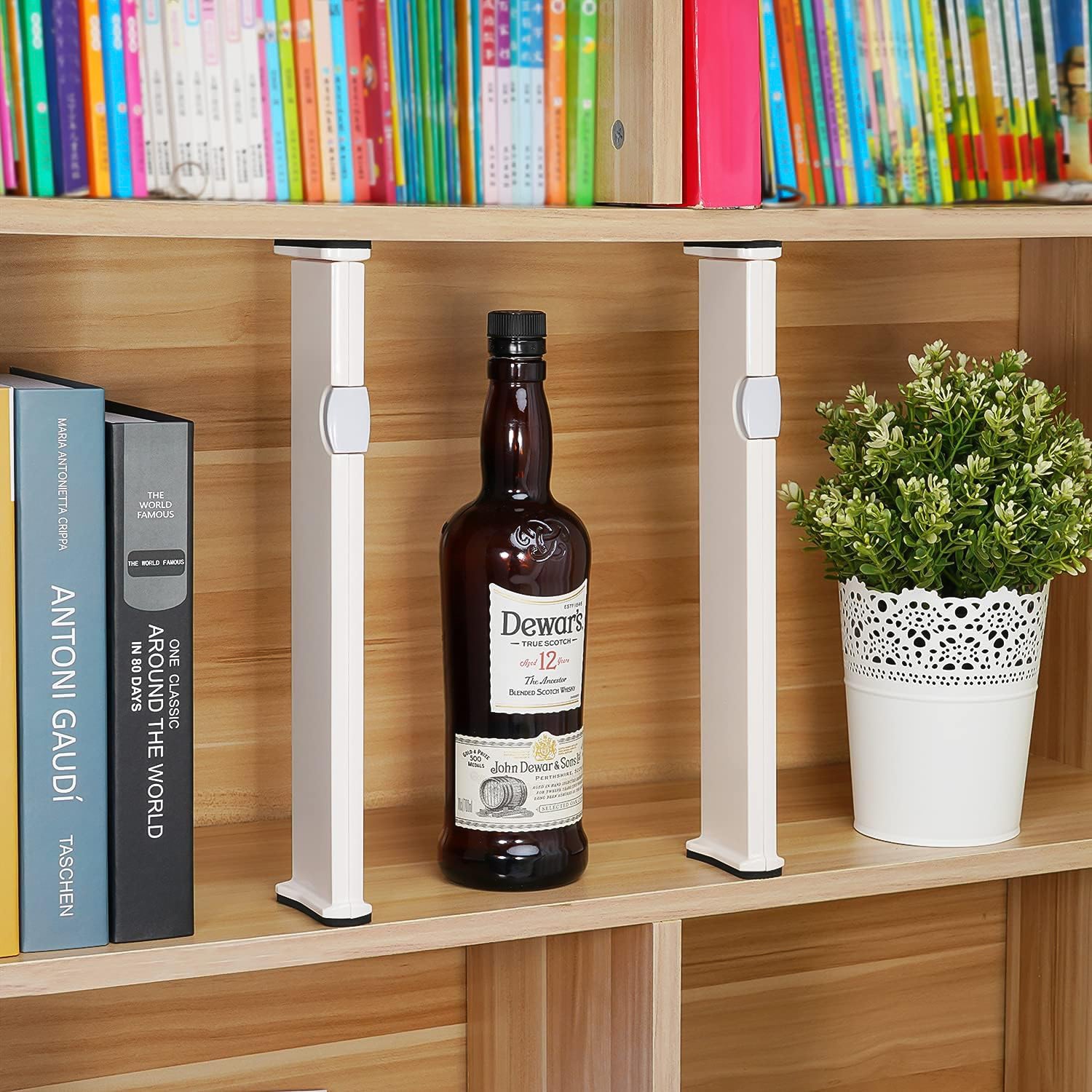Wukusy expandable drawer dividers for home and office, adjustable for organizing drawers in kitchen or desk drawers.