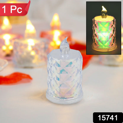 Wukusy LED tealight candles in a pack, perfect for festive lighting and home decoration, showcasing warm, flickering light.