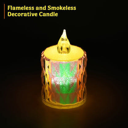 Wukusy 12-pack LED tealight candles providing festive lighting for any occasion, ideal for home decor and celebrations.
