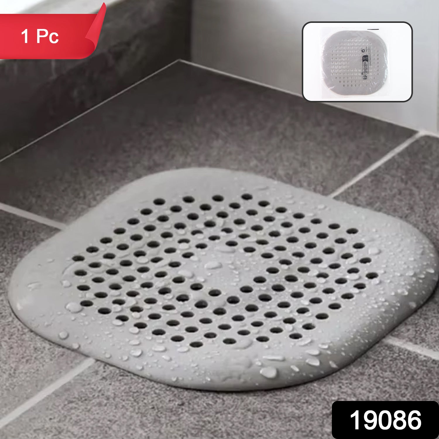 Flexible silicone drain cover strainer from Wukusy, designed to catch debris and prevent clogs in sinks.