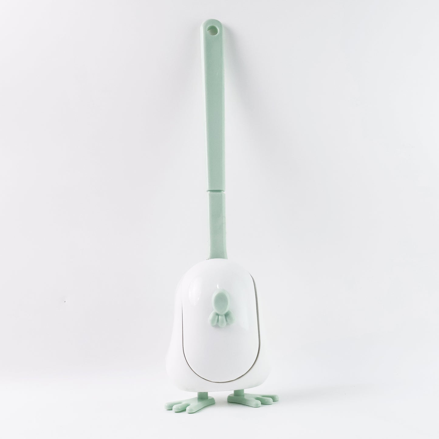 Flexible silicone toilet cleaning brush set by Wukusy with ergonomic handles and durable silicone bristles for effective cleaning.