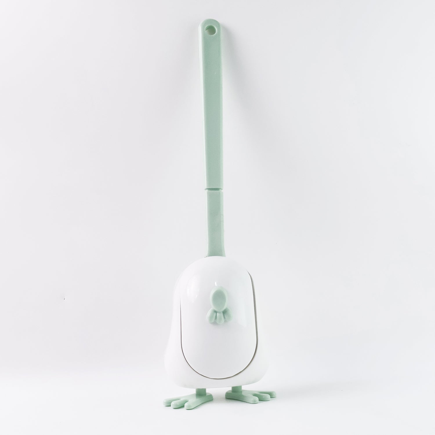 Flexible silicone toilet cleaning brush set by Wukusy with ergonomic handles and durable silicone bristles for effective cleaning.