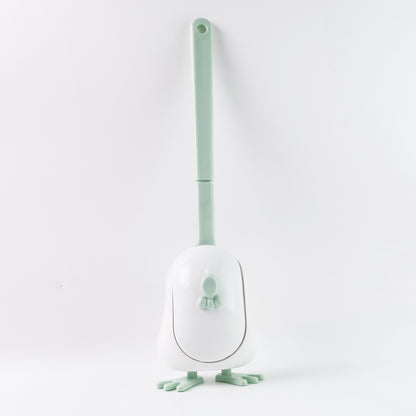 Flexible silicone toilet cleaning brush set by Wukusy with ergonomic handles and durable silicone bristles for effective cleaning.