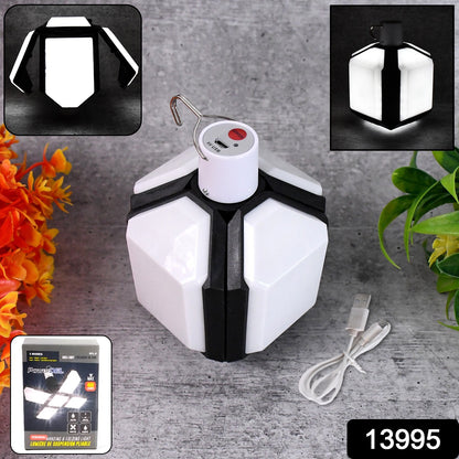 Wukusy foldable camping light with USB rechargeable LED lamp and hanging hook, ideal for home improvement and outdoor use