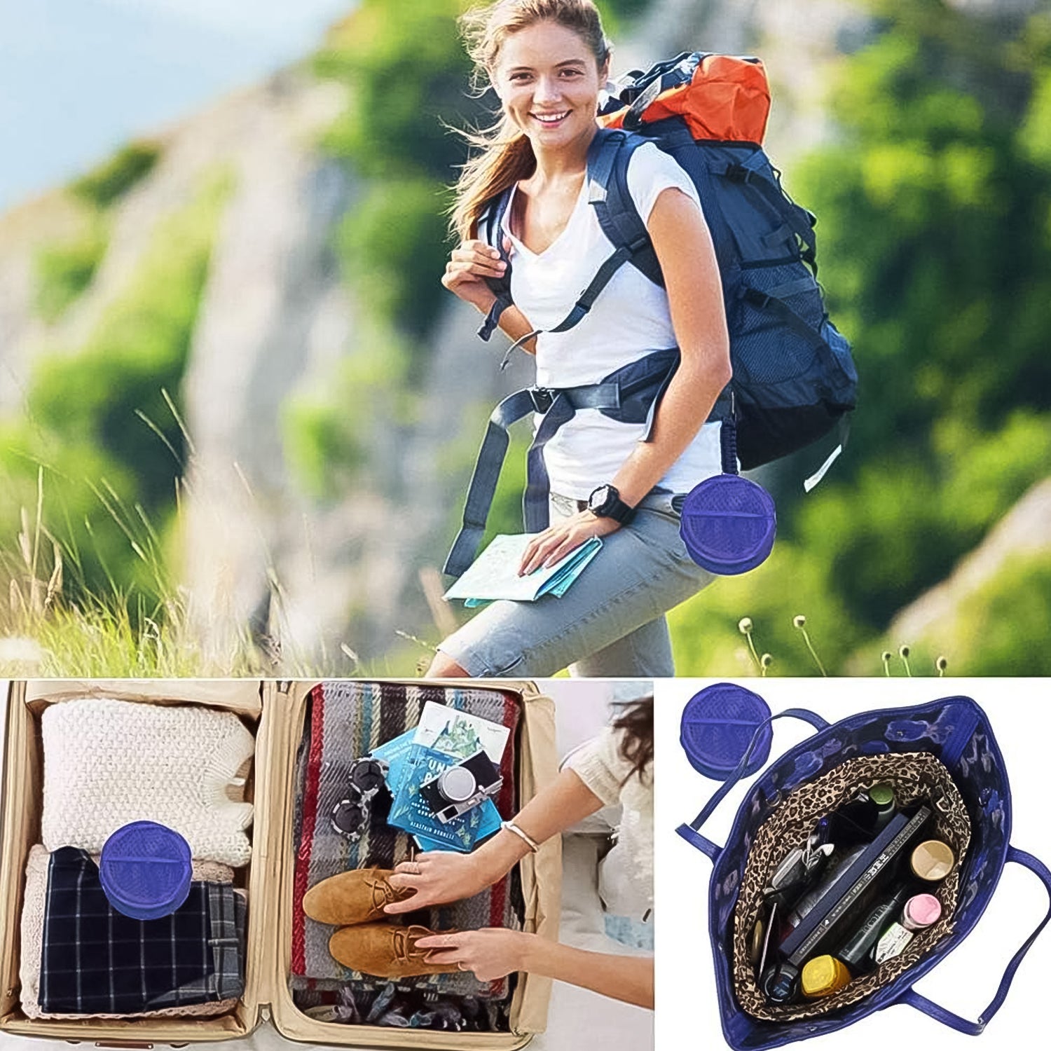 Wukusy foldable collapsible mesh laundry bag in mixed colors, lightweight and versatile for home laundry organization.