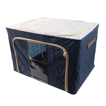 Foldable steel-frame clothes storage box by Wukusy, 50x40 cm, designed for home organization and durable storage solutions.