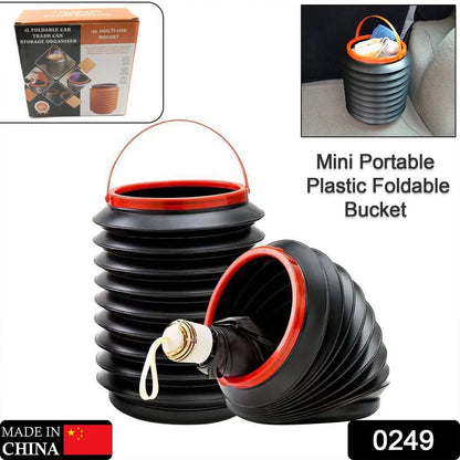 Wukusy foldable storage bucket and water container, versatile dustbin for home, car, and kitchen use, made of durable plastic.