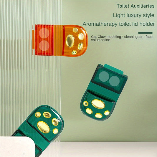 Wukusy fragrance toilet cap and lid lifter set, includes two toilet seat covers for home improvement and hygiene.