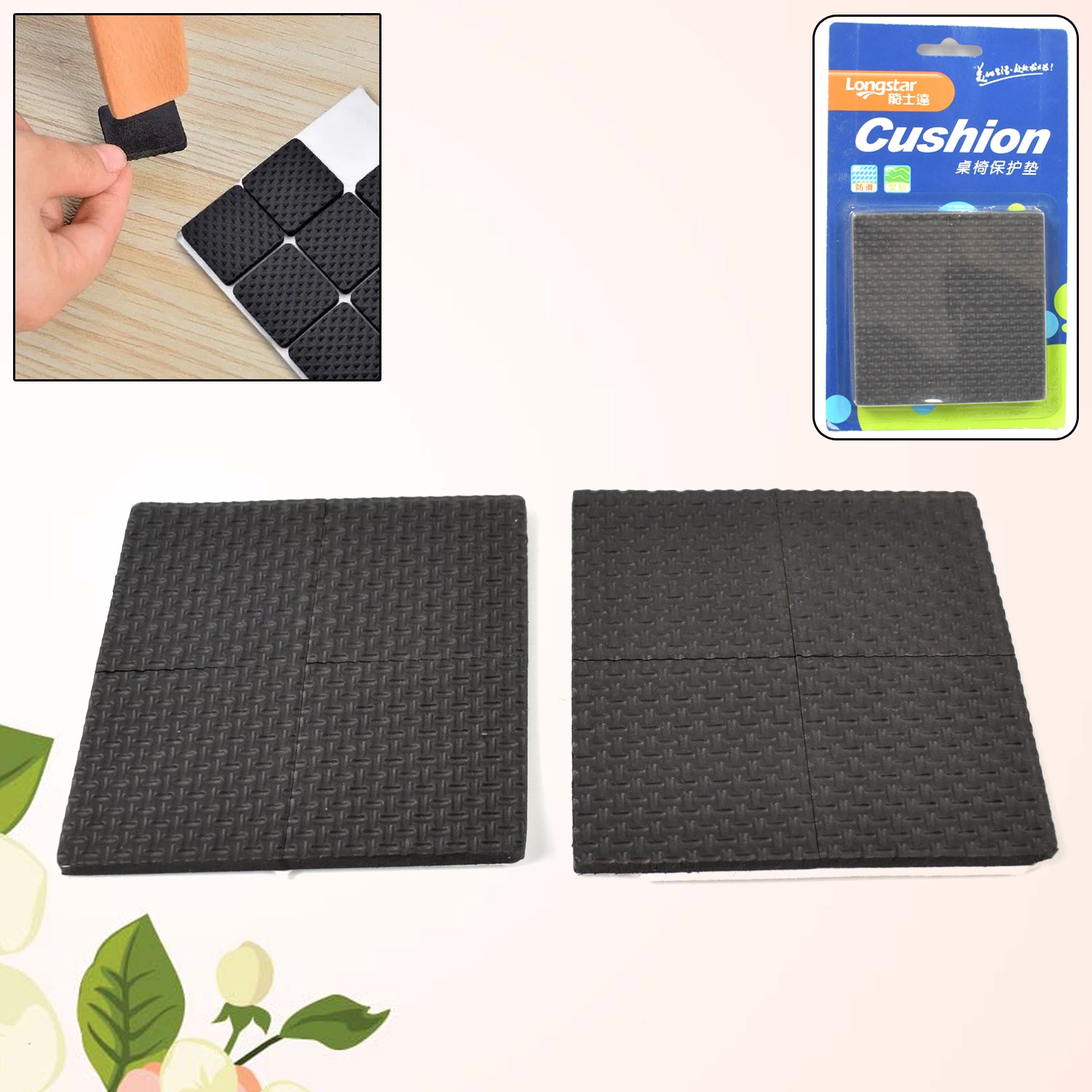 Set of eight Wukusy furniture protection pads for home improvement, designed to prevent scratches on furniture surfaces.