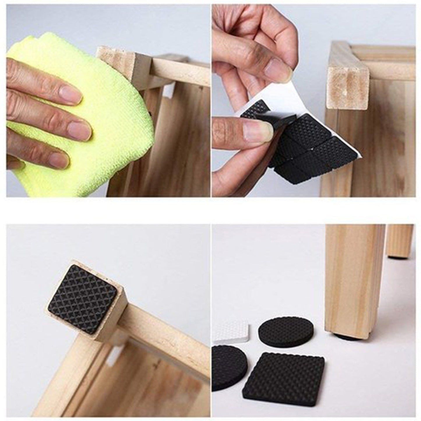Wukusy furniture protection pads set with 9 anti-slip floor protectors for furniture and home improvement.