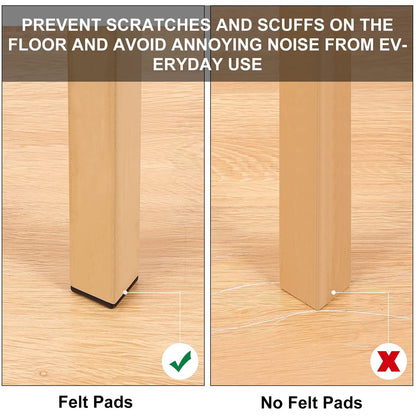 Wukusy furniture protection pads set of 9, anti-slip floor protectors for home furniture, soft felt pads for floor safety.