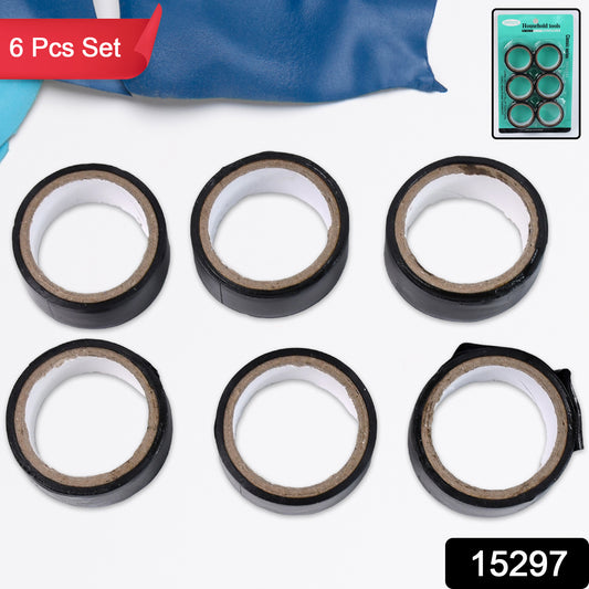 Set of six Wukusy PVC electrical tape rolls for general home electrical repairs and insulation projects.