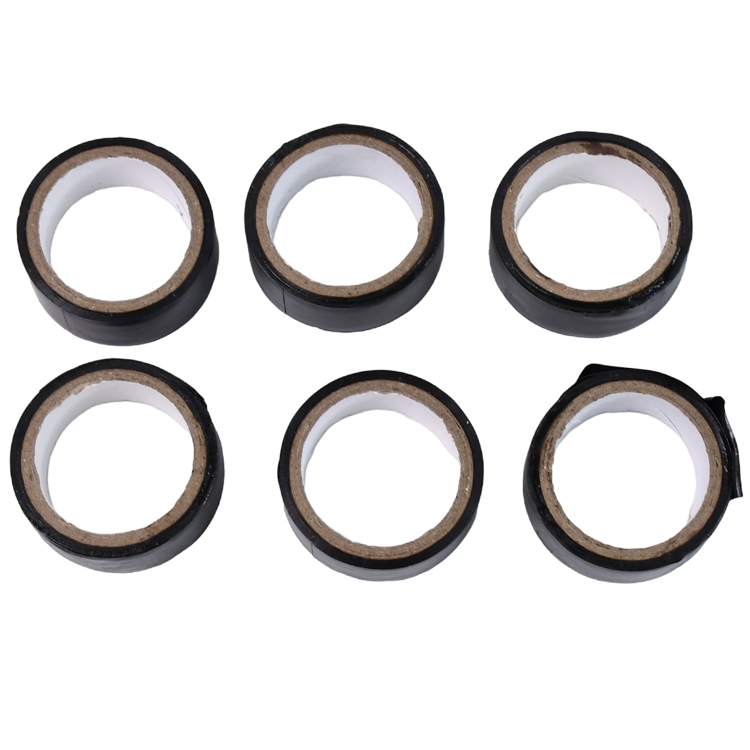 Set of six Wukusy all-purpose PVC electrical tapes for home improvement projects, featuring colorful, flexible insulation.
