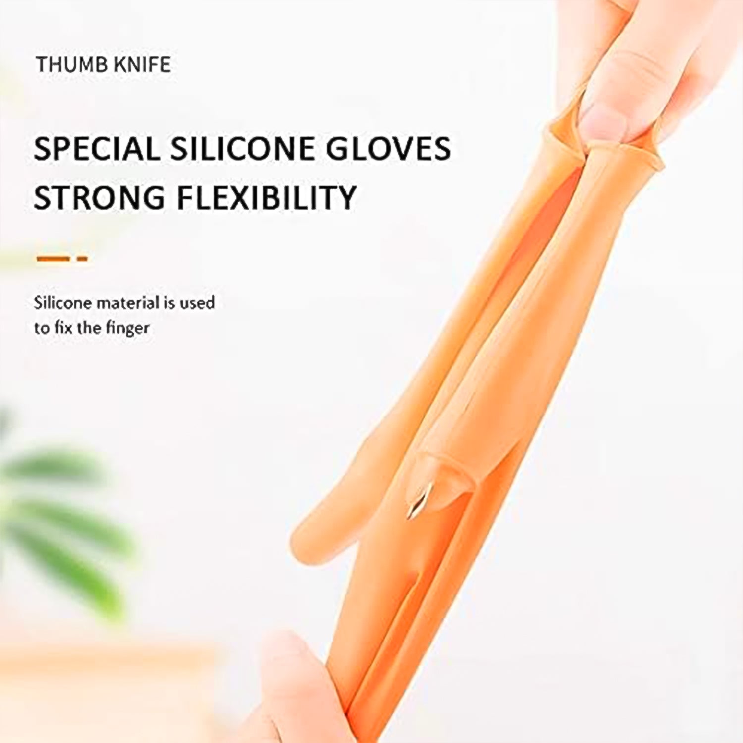 Wukusy silicone thumb knife finger protector gloves for home improvement, designed to protect fingers during cutting and crafting tasks.