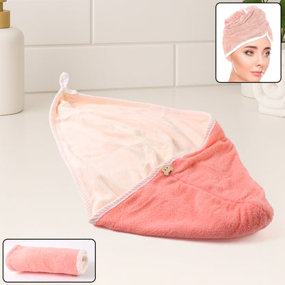 Wukusy magic hair drying cap for women, soft towel wrap designed for quick hair drying after bath or shower.
