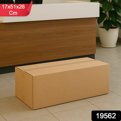 Heavy-duty brown packing box by Wukusy, 17x51x26 cm, ideal for product packaging in home improvement projects.