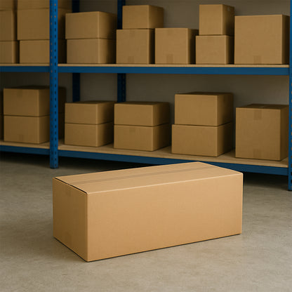 Heavy-duty brown packing box by Wukusy, 17x51x26 cm, ideal for product shipping and storage in home improvement projects.