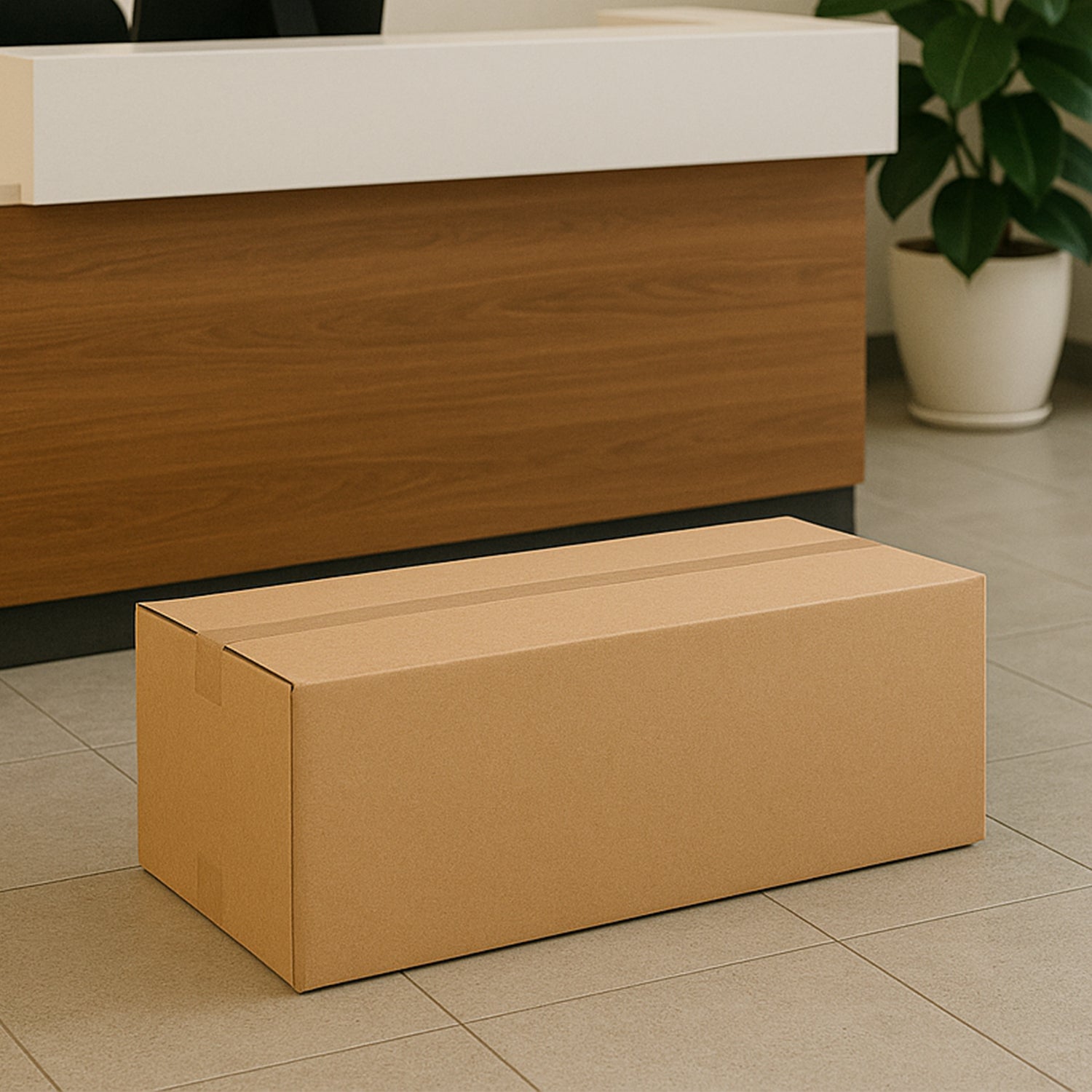 Heavy-duty brown packing box by Wukusy, 17x51x26 cm, ideal for product shipping and storage in home improvement projects.