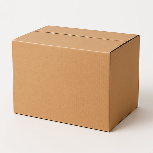 Heavy-duty brown packing box by Wukusy, 22x36x28 cm, sturdy cardboard box for product shipping and storage.