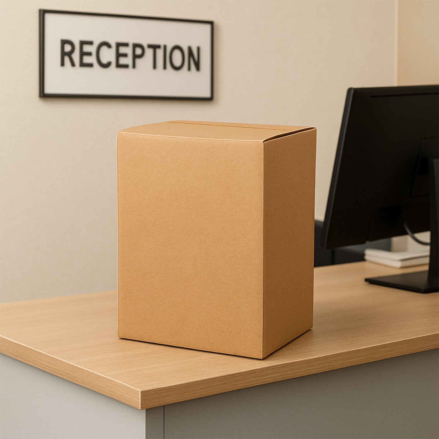 Heavy-duty brown packing box by Wukusy, 26x20x12 cm, ideal for product shipping and storage in home improvement tasks.