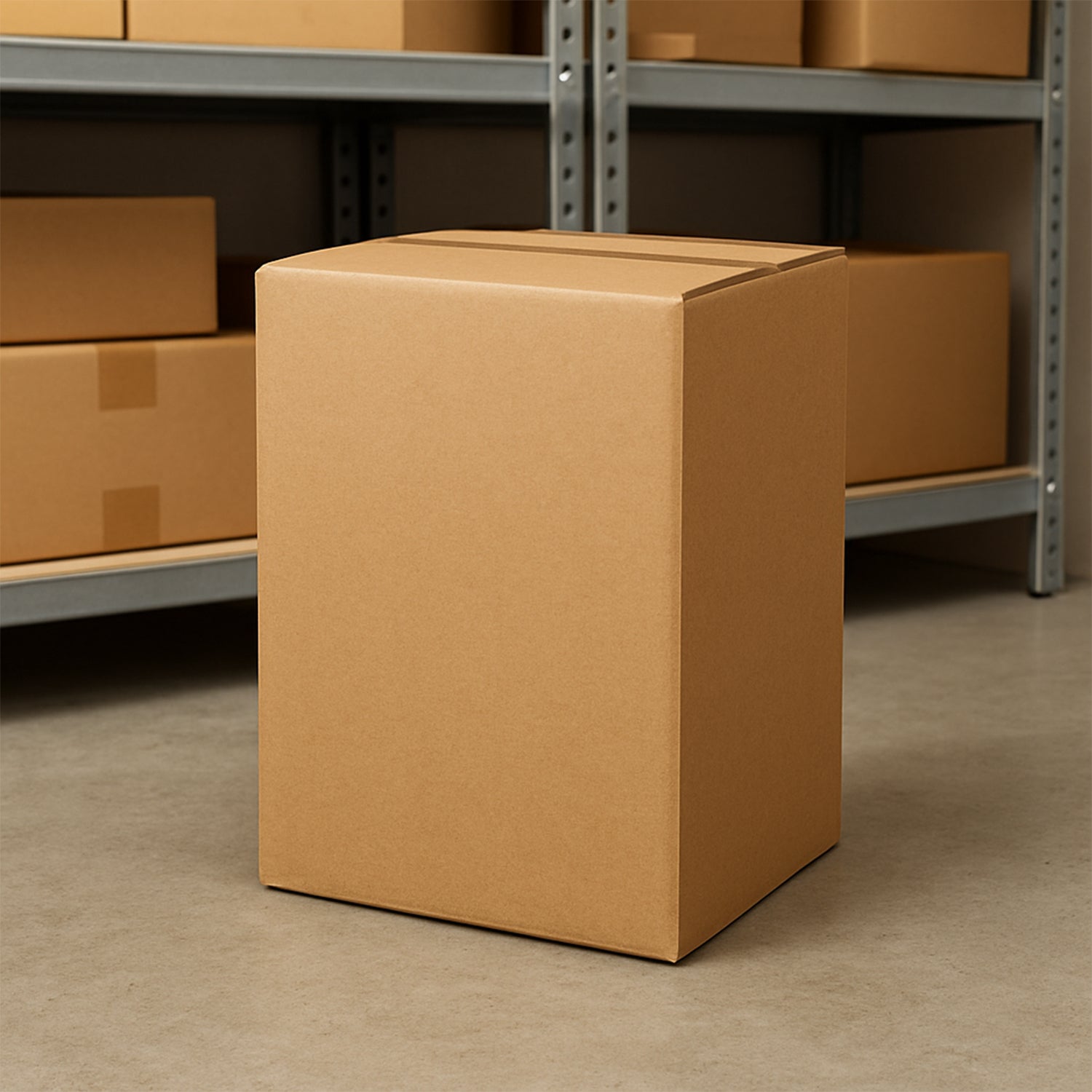 Wukusy heavy-duty brown packing box for home improvement, 26x20x12 cm, single carton for product packaging or shipping.
