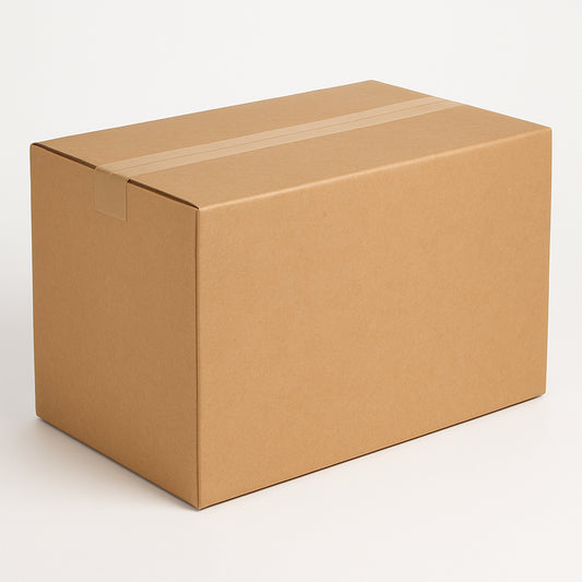 Heavy-duty brown packing box by Wukusy, 32x52x30 cm, ideal for product shipping and home improvement packaging.