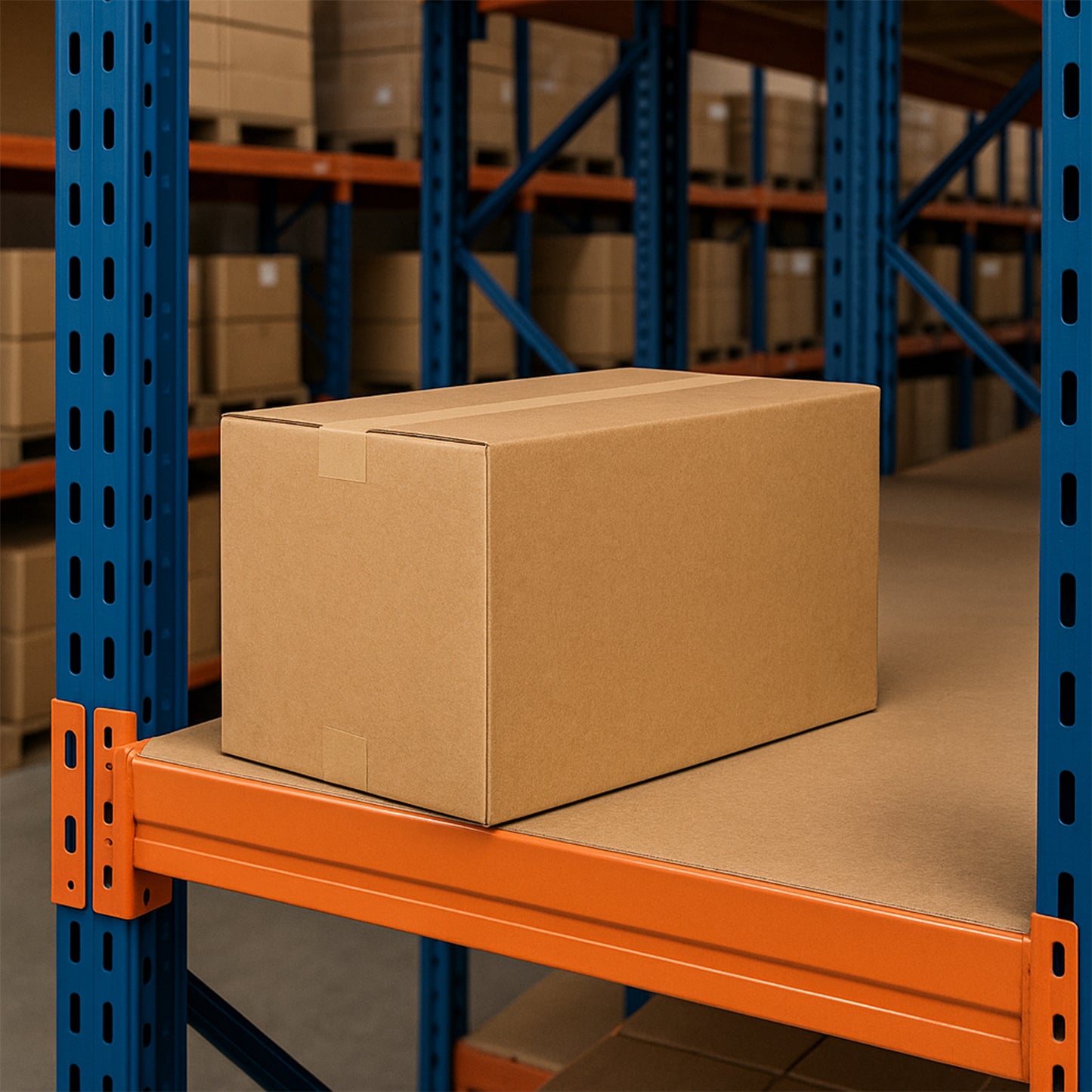 Heavy-duty brown Wukusy packing box for shipping, 32x52x30 cm, sturdy cardboard for home improvement packaging needs.