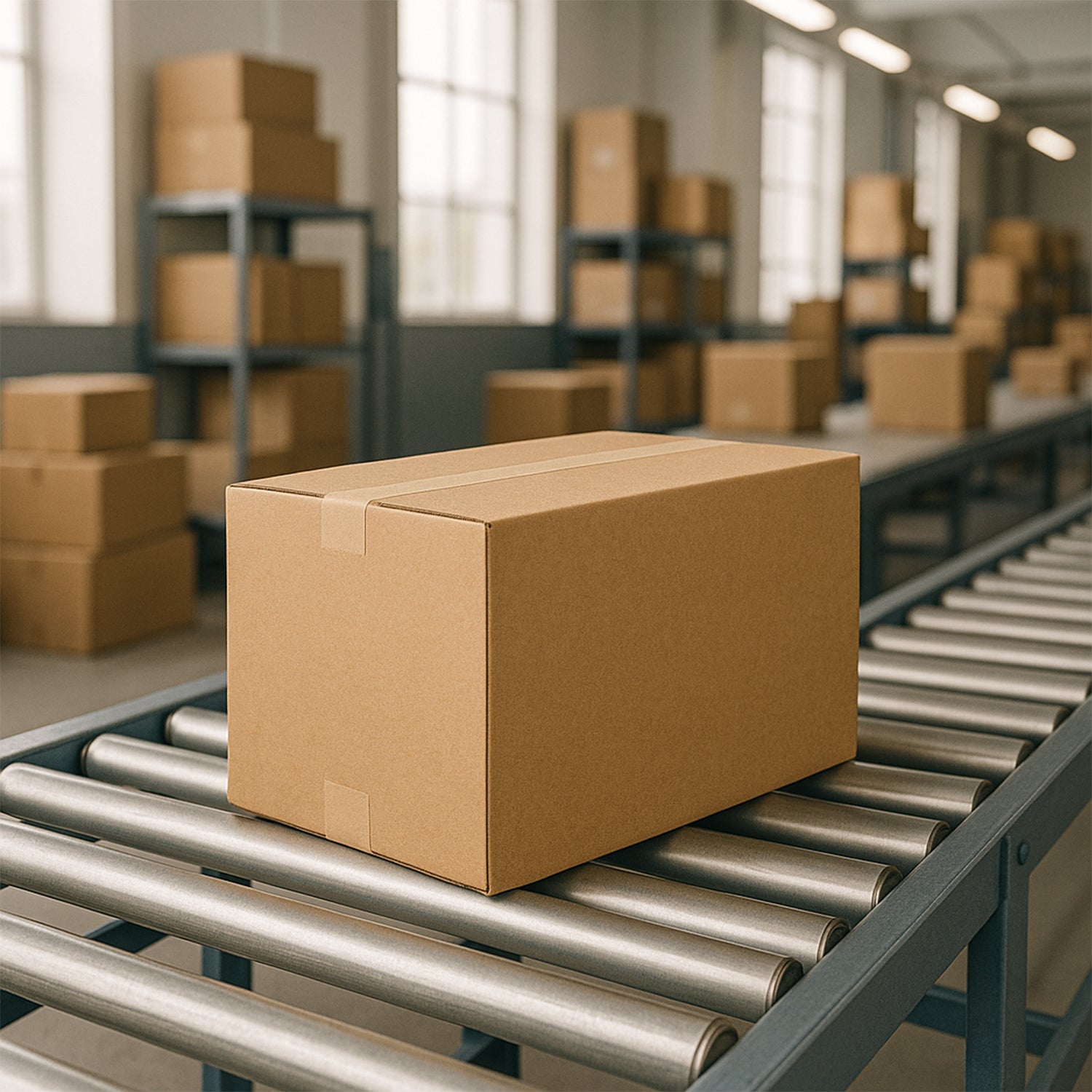 Heavy-duty brown packing box by Wukusy, 32x52x30 cm, ideal for product packaging and shipping in home improvement projects.
