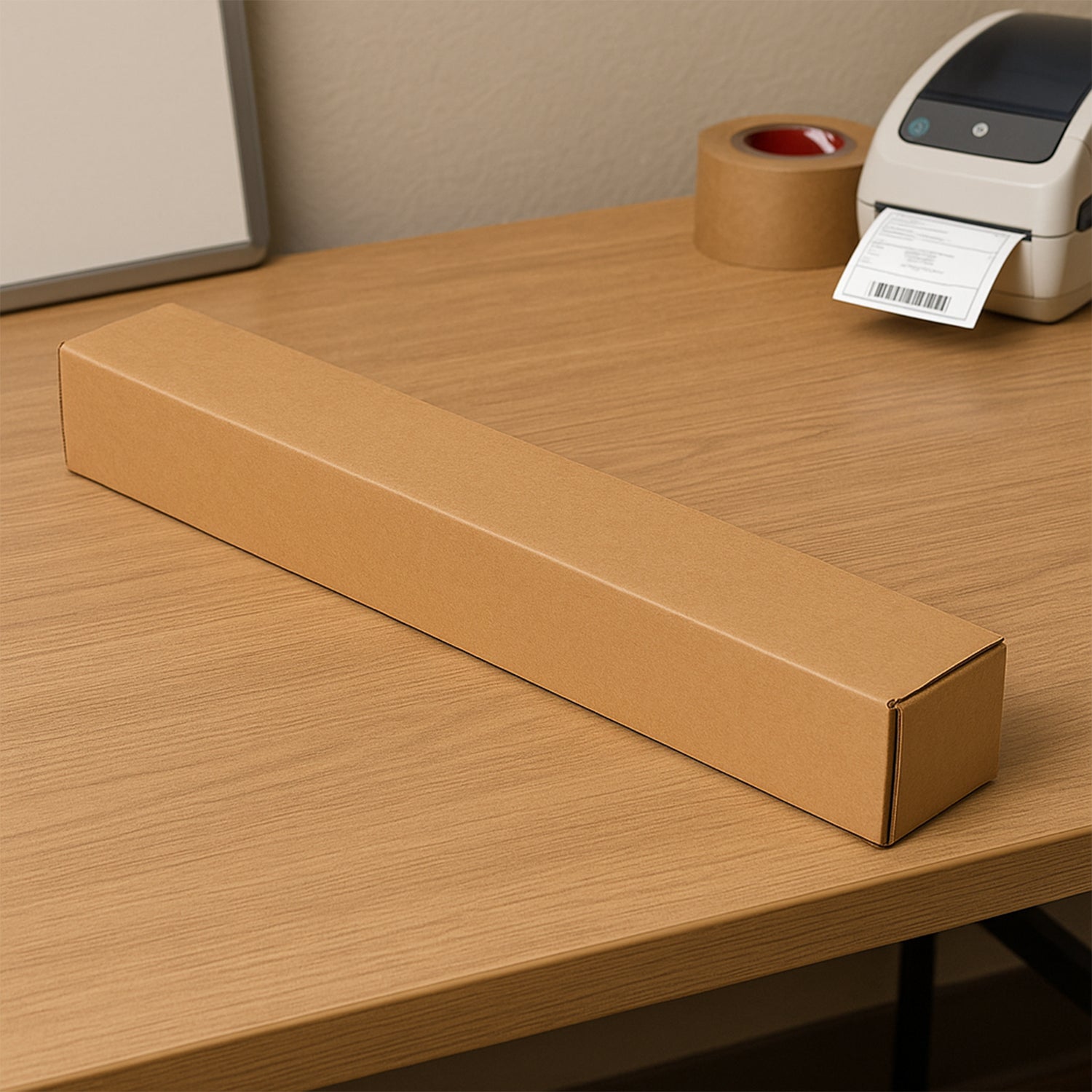 Heavy-duty brown packing box by Wukusy, 7x66x9 cm, ideal for product shipping and storage in home improvement projects.