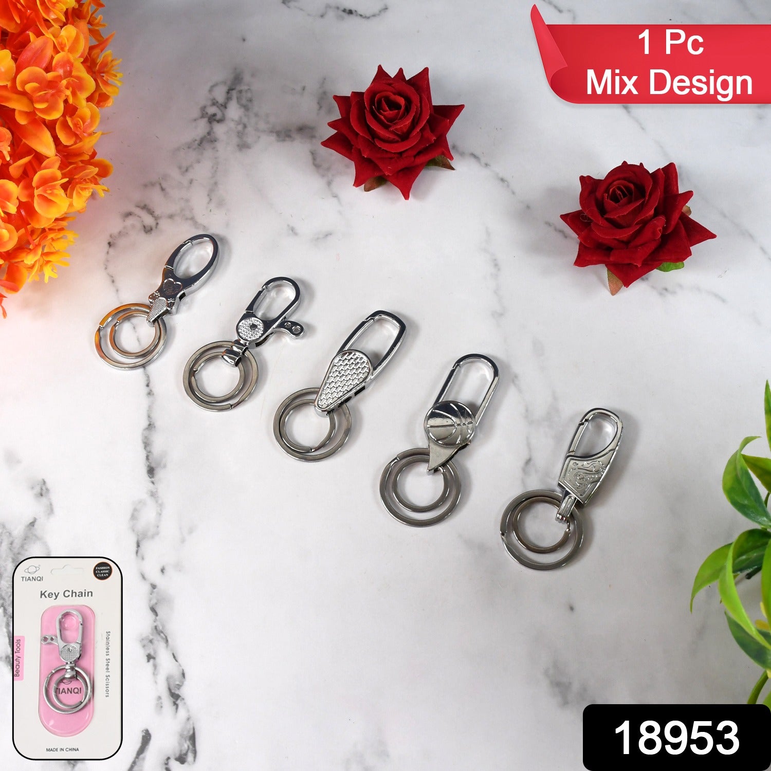 Wukusy heavy duty key holder with mixed design, durable keychain for home improvement and everyday use.