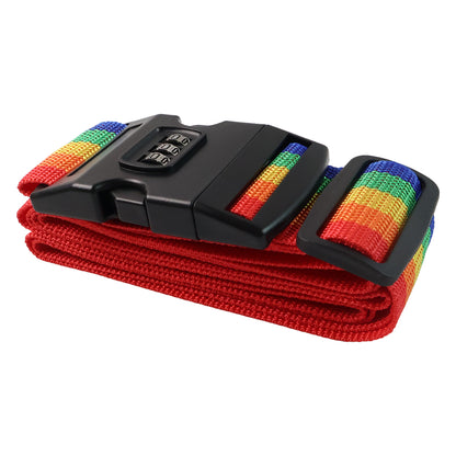 Heavy-duty rainbow webbing with 3-digit code lock by Wukusy, suitable for home improvement and security projects.