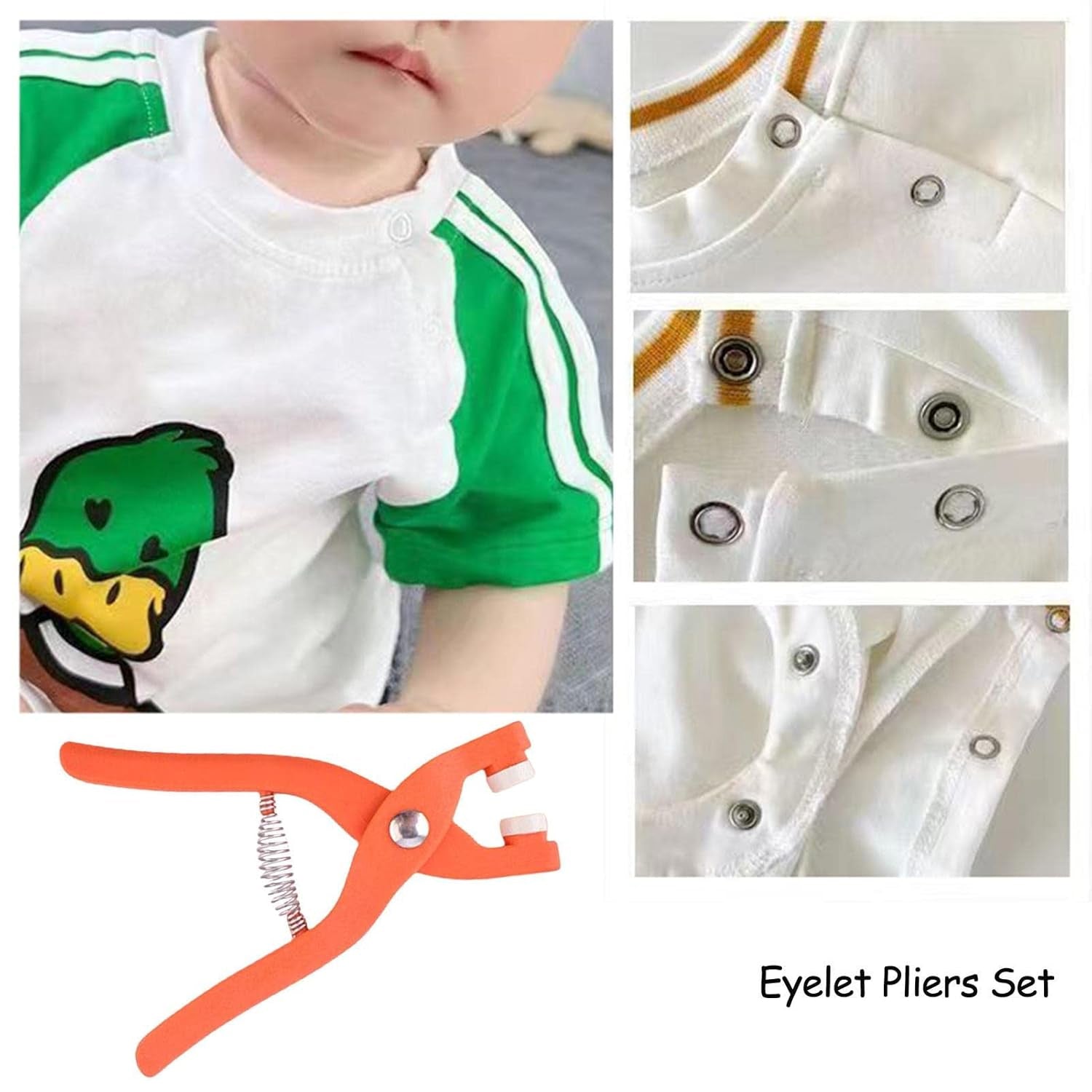 Wukusy hole pliers for eyelets and clothing buckle installation, sewing tool for fabric and garment repair or crafting.
