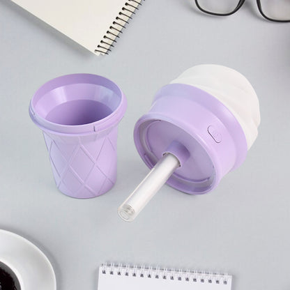 Purple Wukusy ice cream cone shape air freshener humidifier for home improvement, featuring a playful design and compact size.