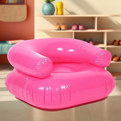 Wukusy inflatable sofa chair for boys and girls, 28-inch camping-friendly seating, bright color, suitable for home or outdoor use.