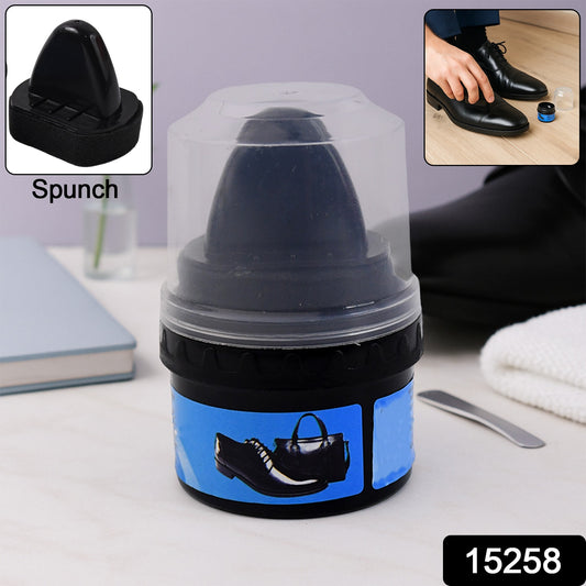 Wukusy instant shoe shine sponge with liquid polish, perfect for quick and easy home shoe cleaning and polishing.