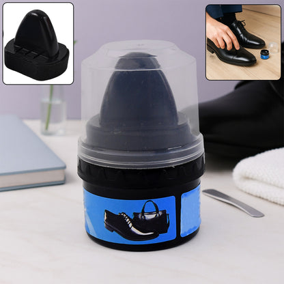 Wukusy instant shoe shine sponge with liquid polish for quick, easy footwear cleaning and polishing at home.