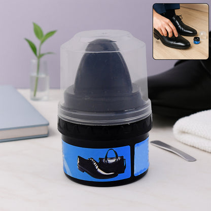 Wukusy instant shoe shine sponge with liquid polish for quick, easy shoe cleaning and polishing at home.