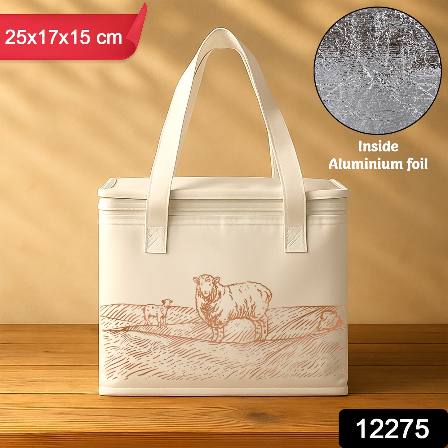Wukusy insulated thermal lunch bag, compact and portable for keeping food warm or cold, suitable for home or on-the-go use.