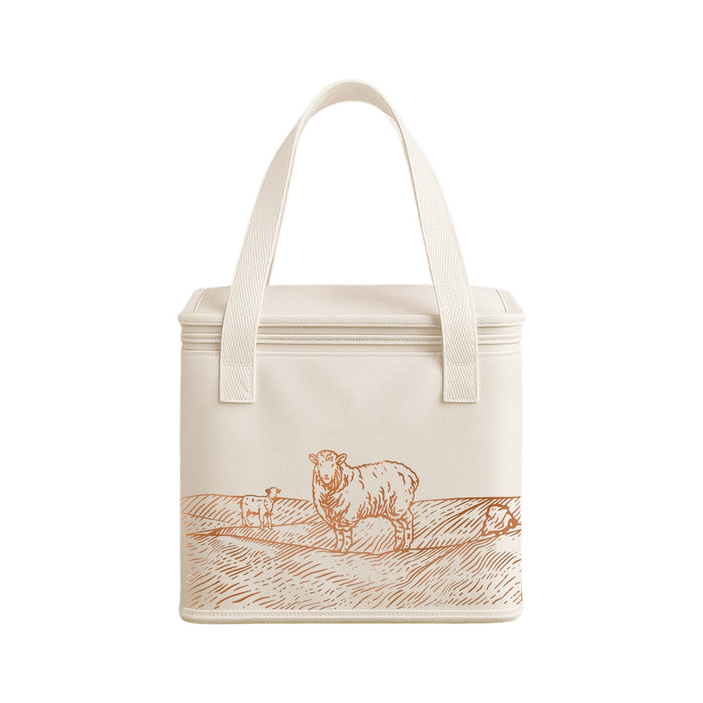 Wukusy insulated thermal lunch bag for home improvement, featuring a soft exterior and spacious interior for food storage.